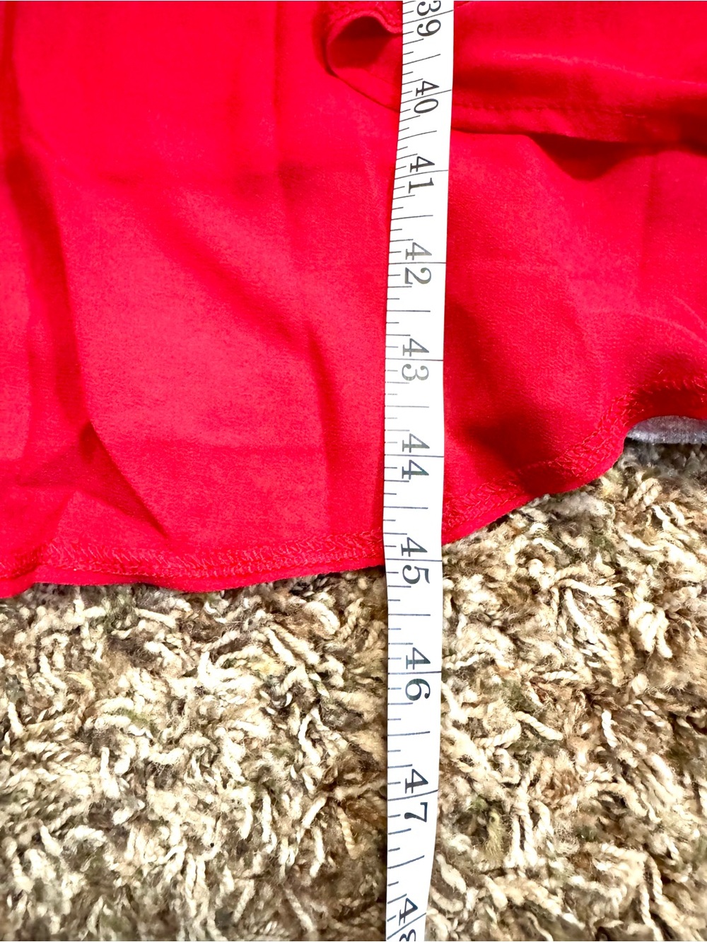 Kate & Mallory Red Velvet Ruffle-Front Long Cardigan - Picture 6 of 8
